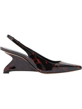 Reformation Westlyn Wedge Pump Size 6.5 tortoiseshell print slingback pump